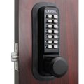 Lockey Mechanical Keyless Lock W/ Passage Double Combination Jet Black 2830DC-JB